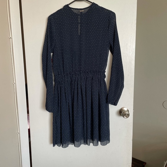 Pepe Jeans Polka Dot Long Sleeve Dress - Size S - Picture 6 of 12